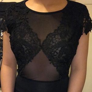 Black lace dress
